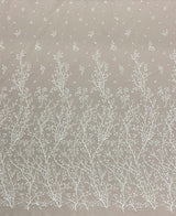 Ivory Floral Embellished Tulle — featuring floral motifs and hand-beading, 50% nylon 50% rayon, 130cm wide