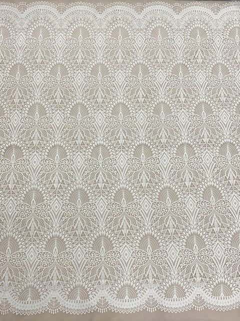 Embroidered Tulle (W35018) Ivory