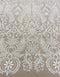 Embroidered tulle (w53606) Ivory