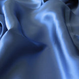 Wedgewood Sandwash Satin — lightweight and soft with a smooth luster satin finish, 100% mulberry silk, 140cm wide