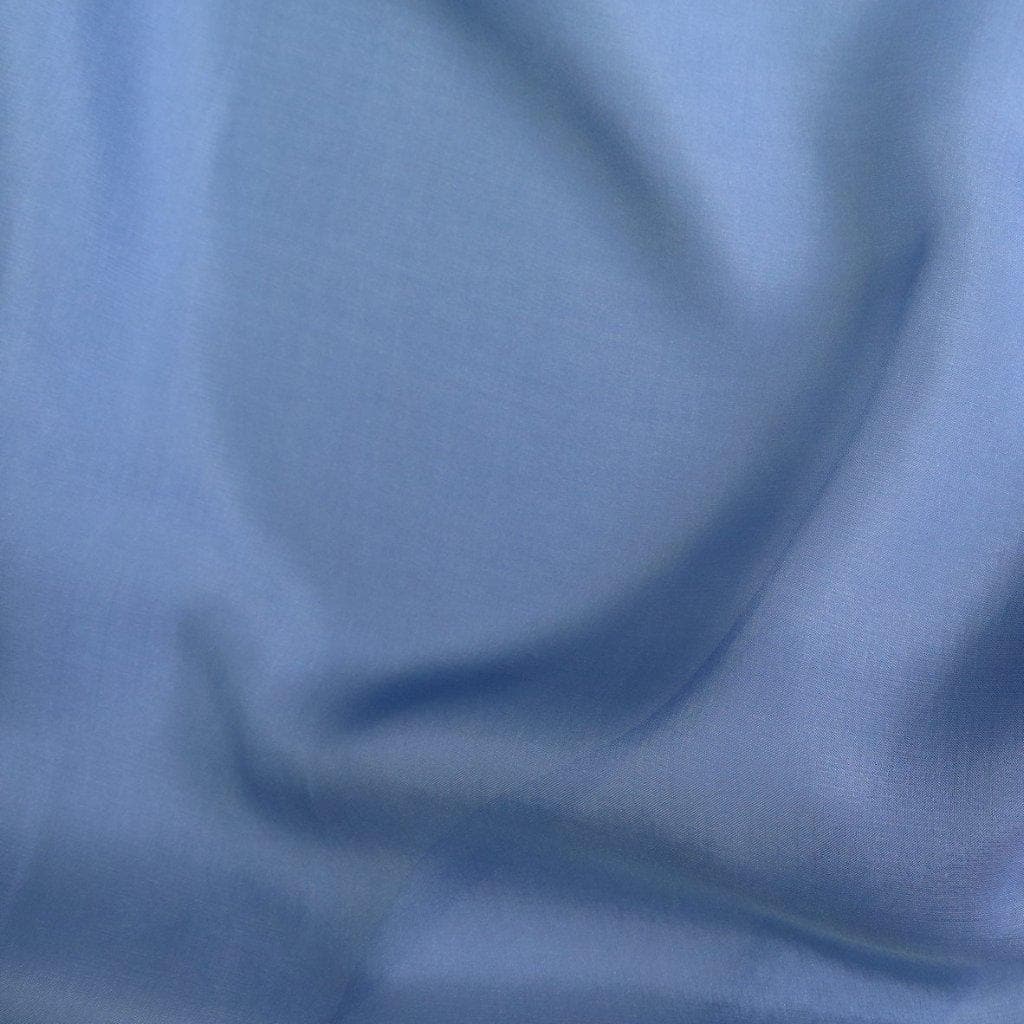 Wedgewood Satin Chiffon — lightweight and sheer with a fluid, airy drape and a smooth satin luster finish, 100% mulberry silk, 140cm wide