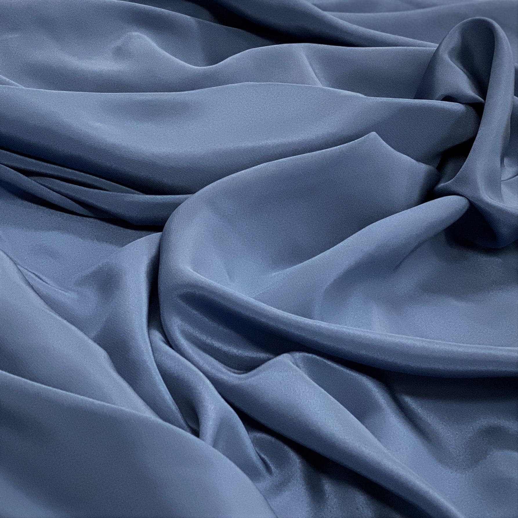 Wedgewood Crepe De Chine — lightweight with a low-sheen matte finish and a soft, fluid drape, 100% mulberry silk, 137cm wide