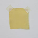 Yellow Satin Chiffon — lightweight and sheer with a fluid, airy drape and a smooth satin luster finish, 100% mulberry silk, 140cm wide